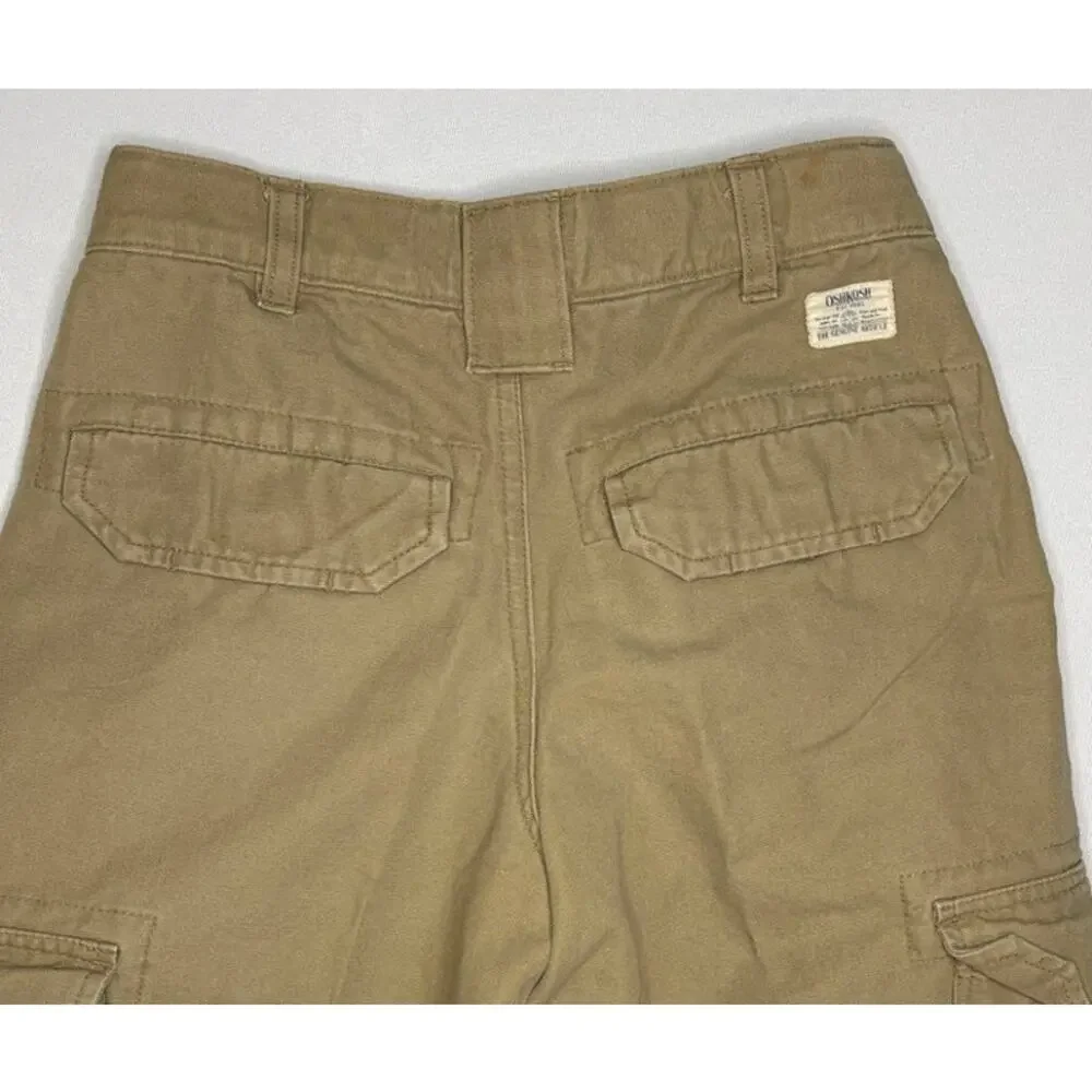 Vintage OSHKOSH Boy's Distressed Adjustable Waist Cargo Pants | Boy's Size 8